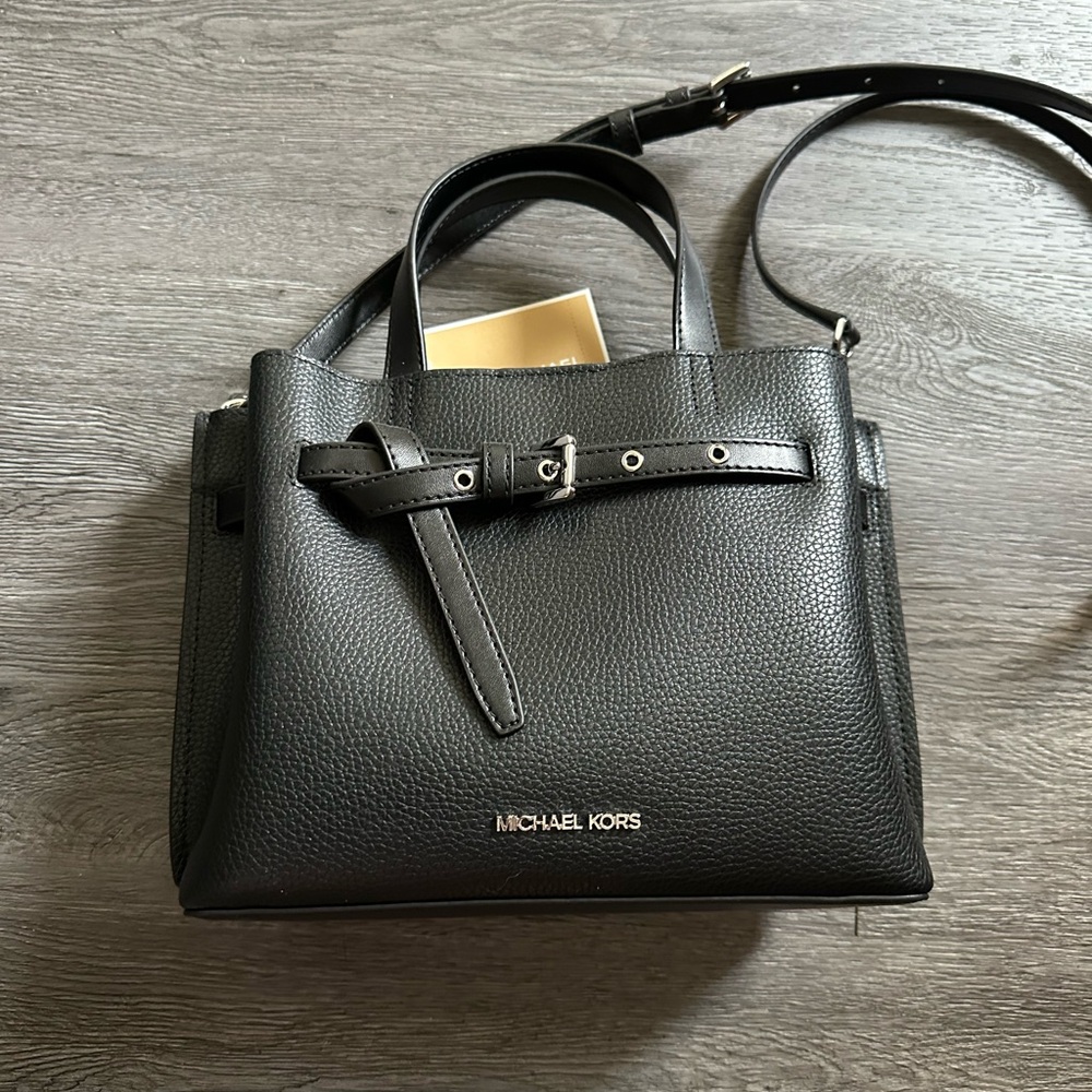 Emilia Small Pebbled Leather Satchel